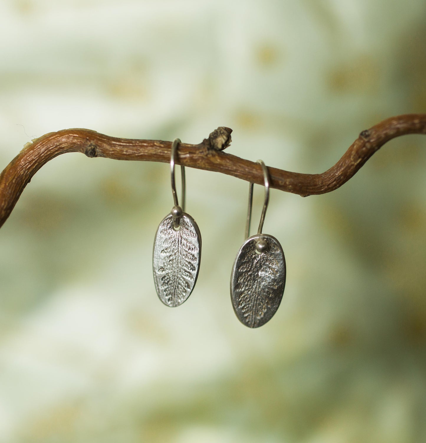 Fern Dangling Earrings - Sterling Silver