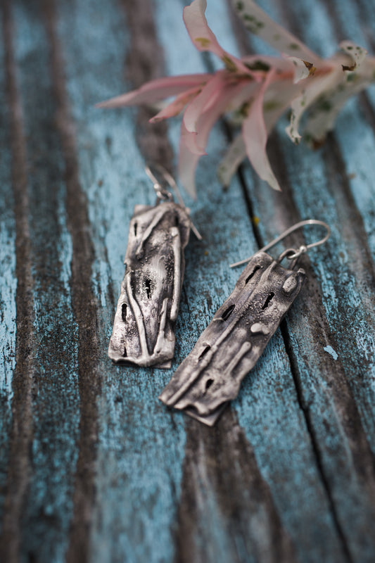 Abstract Nature Dangling Earrings